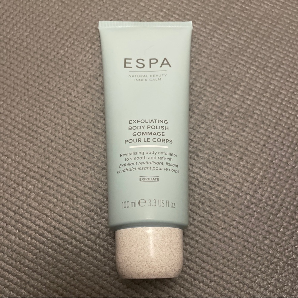 Espa Natural Beauty Exfoliating Body Polish Body Scrub 3.3 oz 100 ml New Sealed